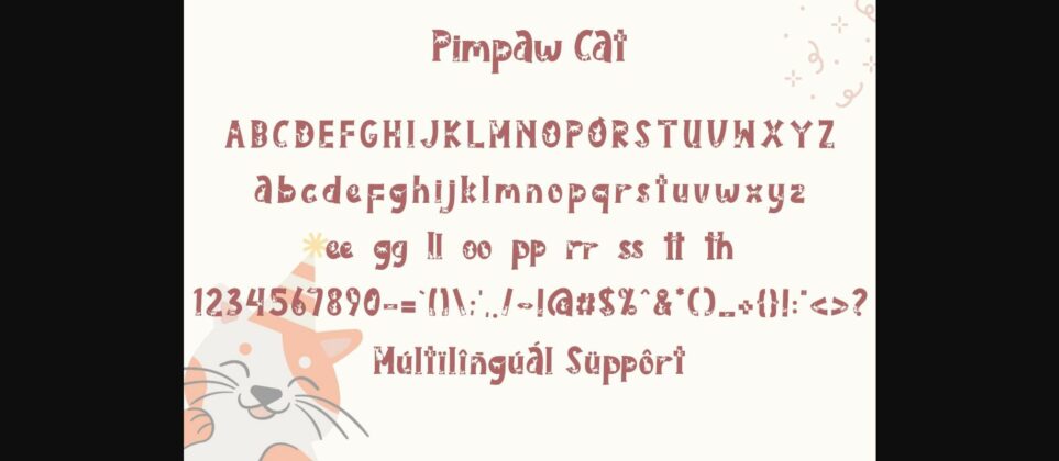 Pimpaw Cat Font Poster 8
