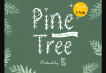 Pine Tree Font Poster 1