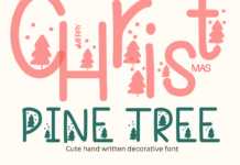 Pine Tree Font Poster 1