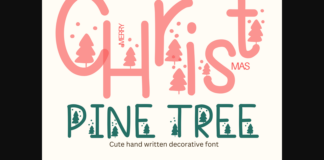 Pine Tree Font Poster 1