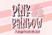 Pink Rainbow Font Poster 1