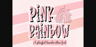 Pink Rainbow Font Poster 1