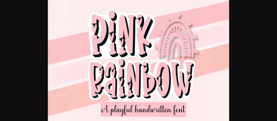 Pink Rainbow Font Poster 1