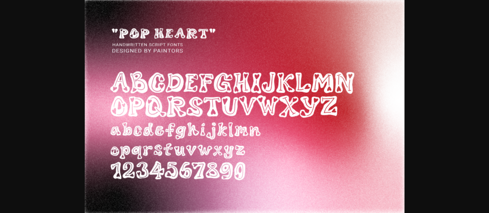 Pop Heart Font Poster 2