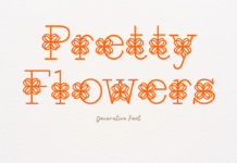 Pretty Flowers Font Poster 1