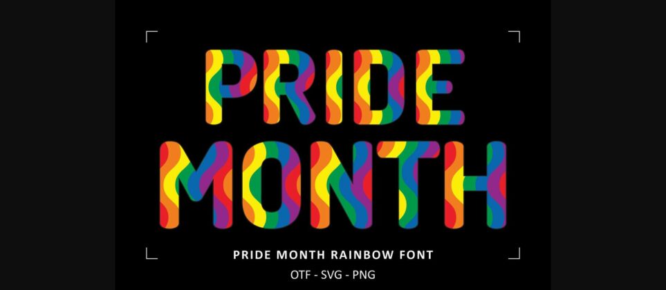 Pride Month Rainbow Font Poster 3