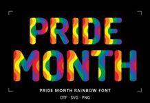 Pride Month Rainbow Font Poster 1