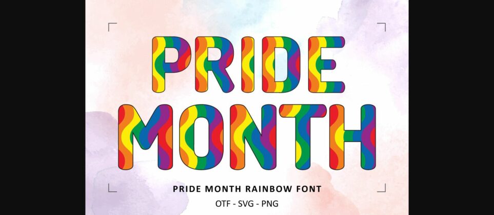 Pride Month Rainbow Font Poster 4