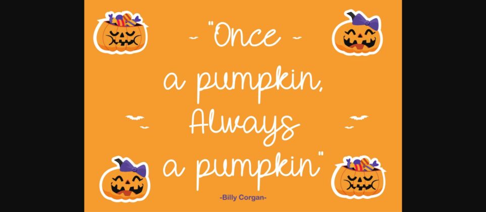 Pumpkin Hat Font Poster 7