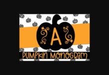 Pumpkin Monogram Font Poster 1