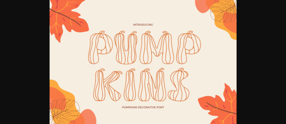 Pumpkins Font Poster 3