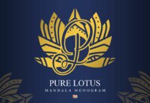 Pure Lotus Mandala Monogram Font Poster 1