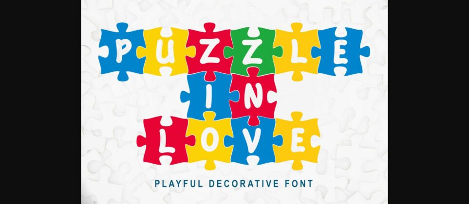 Puzzle in Love Font Poster 3