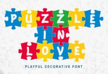 Puzzle in Love Font Poster 1