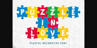 Puzzle in Love Font Poster 1