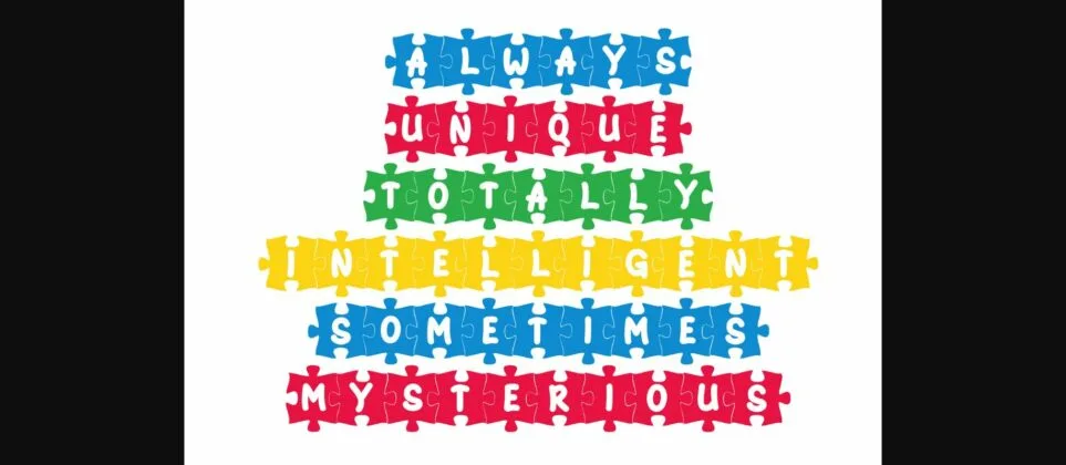 Puzzle in Love Font Poster 4