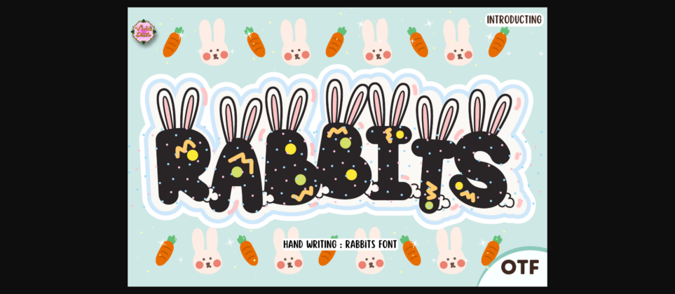 Rabbits Font Poster 3