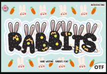 Rabbits Font Poster 1