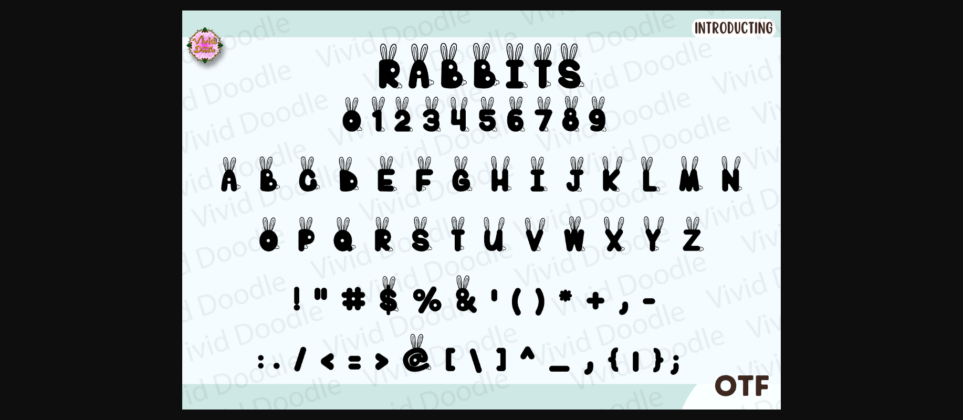 Rabbits Font Poster 4