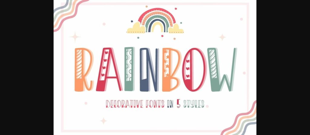 Rainbow Font Poster 3