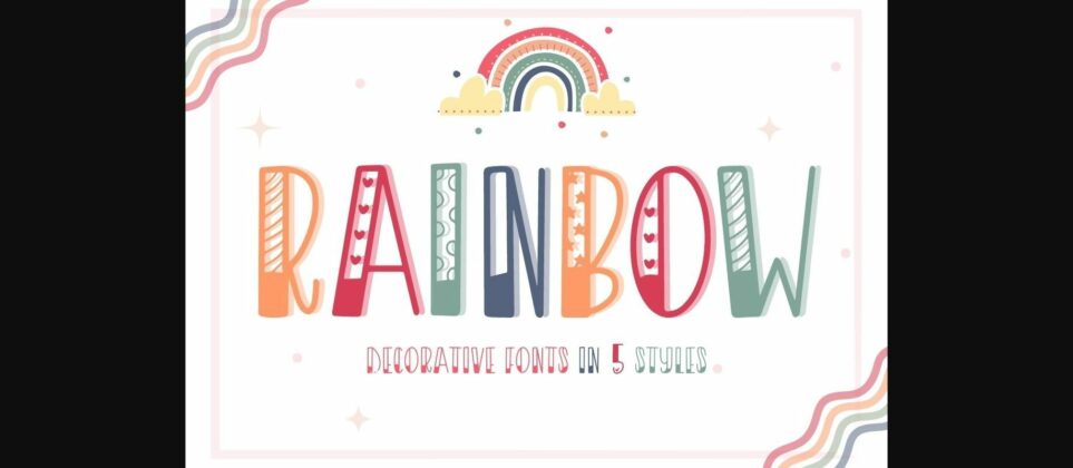 Rainbow Font Poster 3