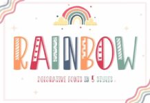 Rainbow Font Poster 1