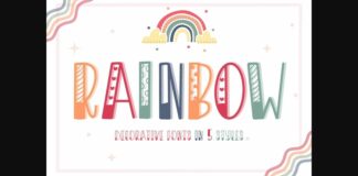 Rainbow Font Poster 1