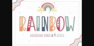 Rainbow Font Poster 1
