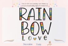 Rainbow Love Font Poster 1