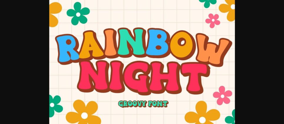 Rainbow Night Font Poster 3