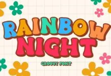 Rainbow Night Font Rainbow Night Font Poster 1