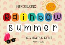 Rainbow Summer Font Poster 1