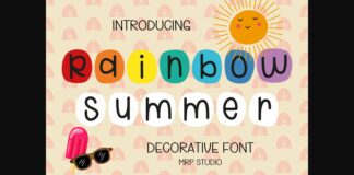 Rainbow Summer Font Poster 1