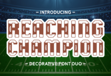 Reaching Champion Font Poster 1