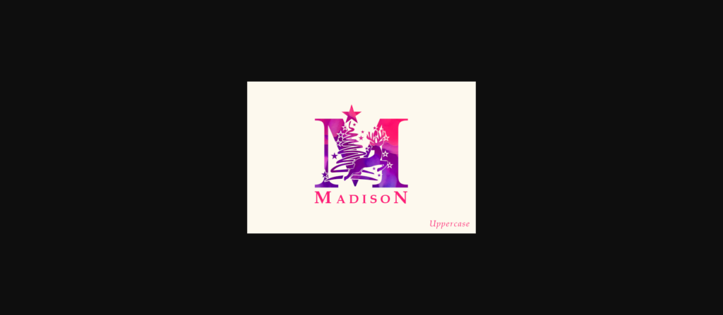 Reindeer Christmas Monogram Font Poster 4