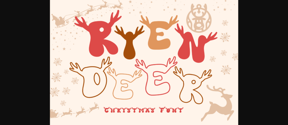 Reindeer Font Poster 3