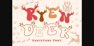 Reindeer Font Poster 1