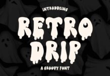 Retro Drip Font Poster 1