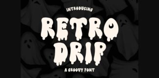 Retro Drip Font Poster 1