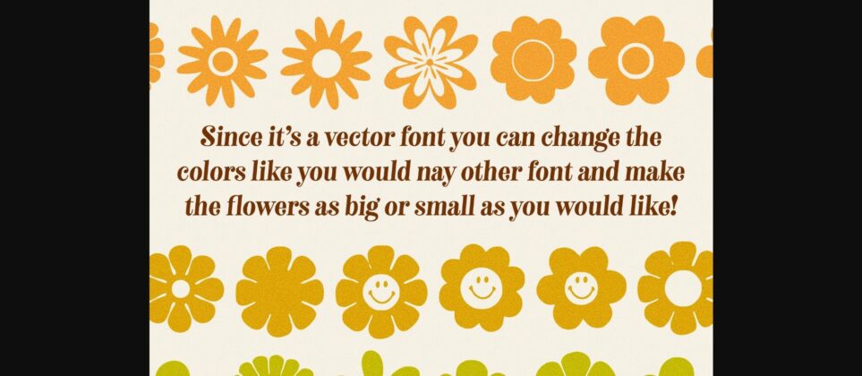 Retro Flowers Font Poster 7