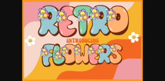 Retro Flowers Font Poster 1