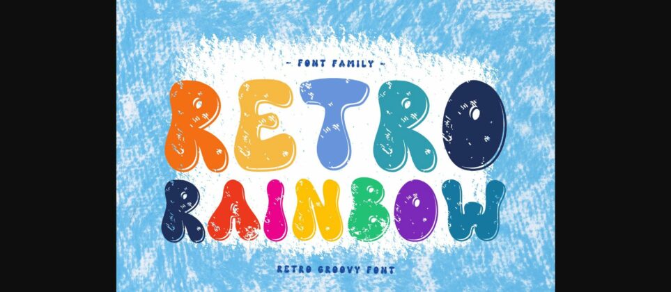 Retro Rainbow Font Poster 3