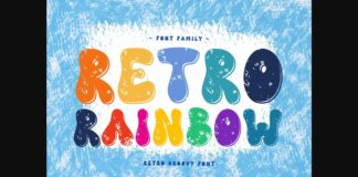 Retro Rainbow Font Poster 1