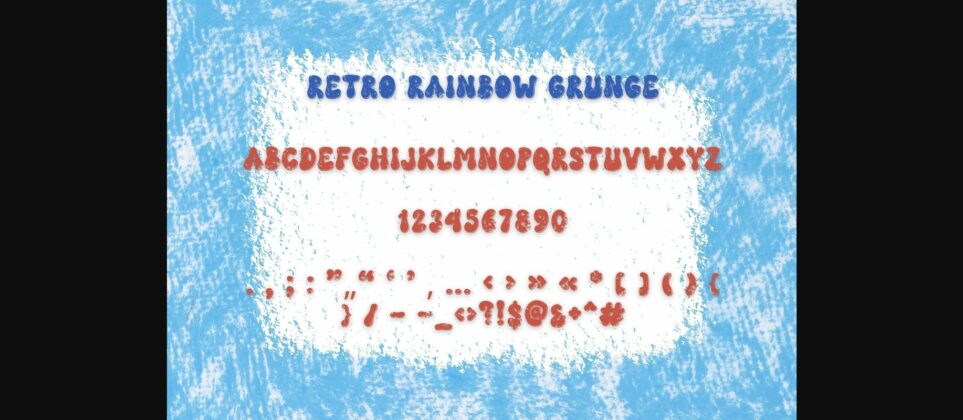 Retro Rainbow Font Poster 11
