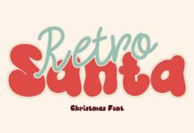 Retro Santa Font Poster 1