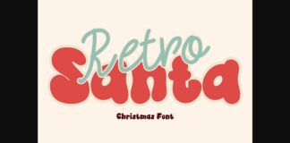 Retro Santa Font Poster 1