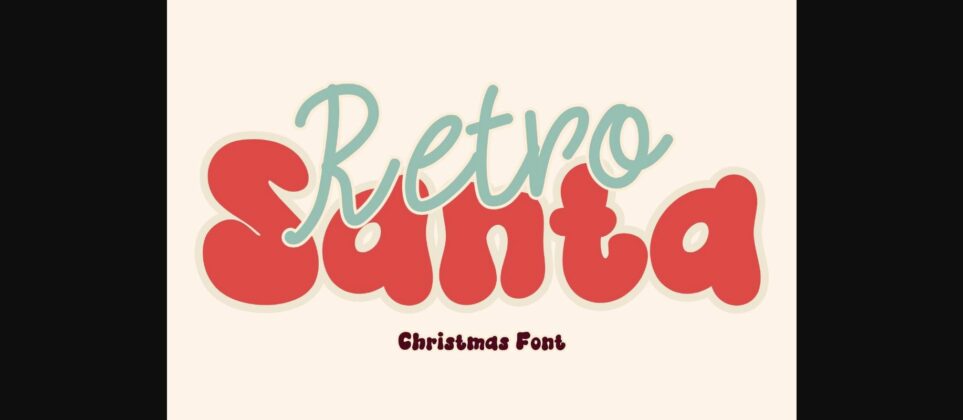 Retro Santa Font Poster 1
