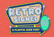 Retro Signed Font Retro Signed Font Poster 1