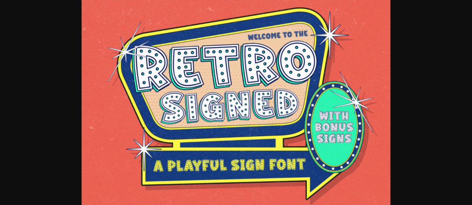 Retro Signed Font Poster 1