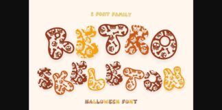 Retro Skeleton Font Poster 1